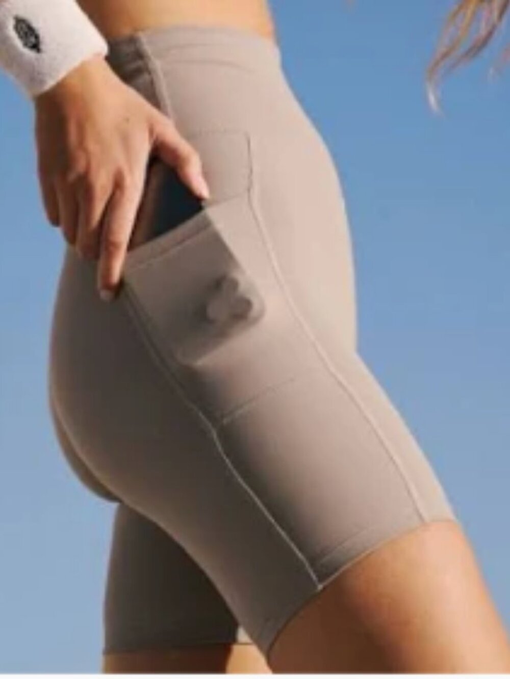 FP Movement light grey bike shorts